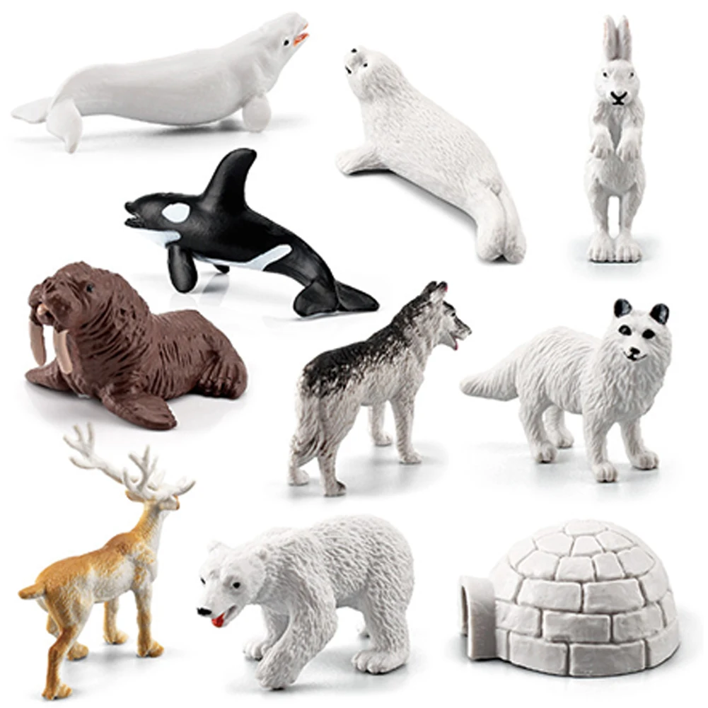 10Pcs Polar Animals Model Figurines Toy Arctic Animal Figures Polar Bear Reindeer Seal Wolf Rabbit Arctic Fox Igloo DIY Decorate
10Pcs Polar Animals Model Figurines Toy Arctic Animal Figures Polar Bear Reindeer Seal Wolf Rabbit Arctic Fox Igloo DIY Decorate