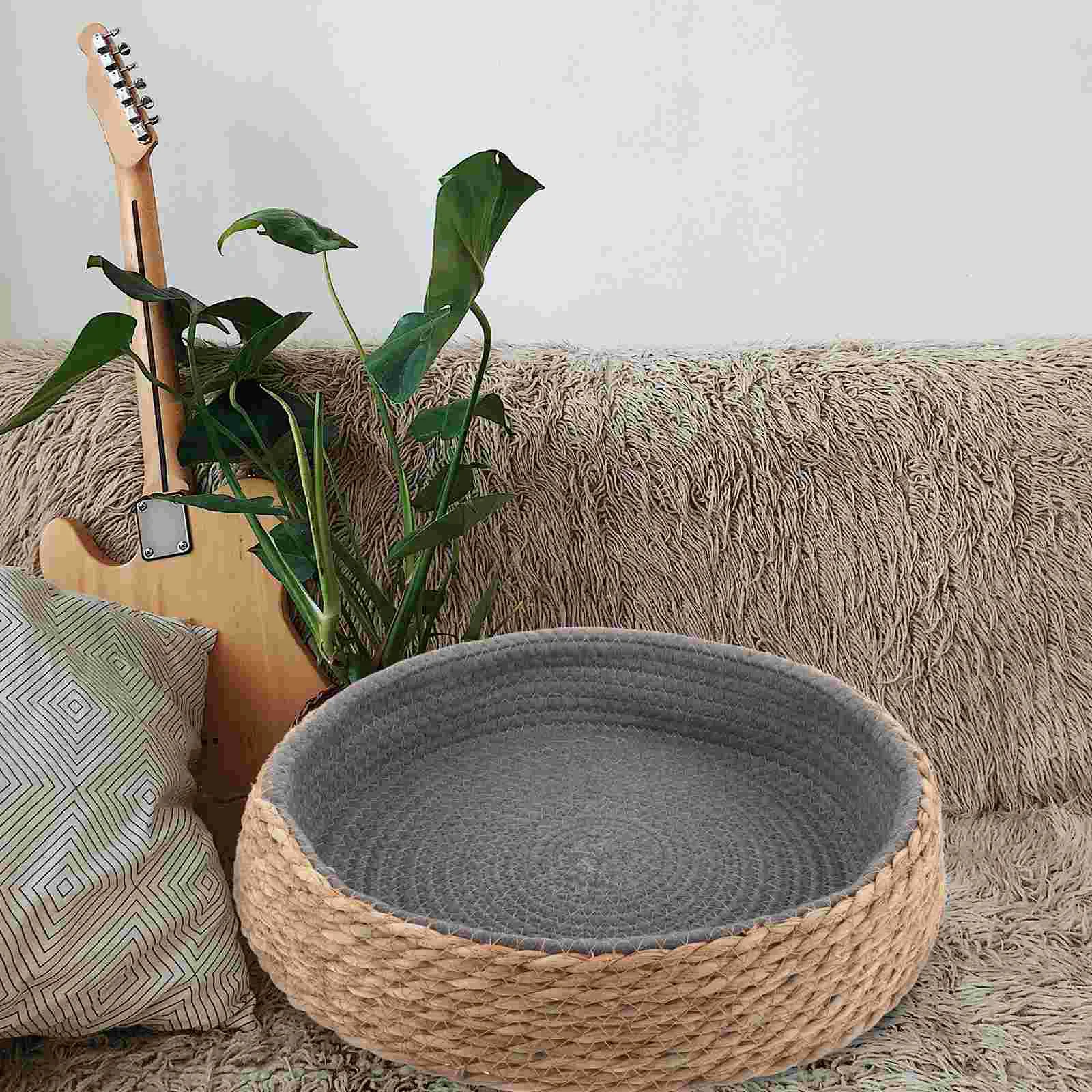Natural Cat Wicker Bed Basket Handmade Braided Kitten Bed Soft Cushion Rattan Woven Pet House Nest
Natural Cat Wicker Bed Basket Handmade Braided Kitten Bed Soft Cushion Rattan Woven Pet House Nest