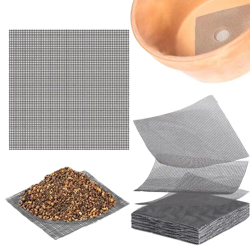 Pot Drainage Mesh Prevent Soil Loss Root Rotting 50Pcs Breathable Mud Retention Flower Pots Netting Mat Home Gardening Tools
Pot Drainage Mesh Prevent Soil Loss Root Rotting 50Pcs Breathable Mud Retention Flower Pots Netting Mat Home Gardening Tools