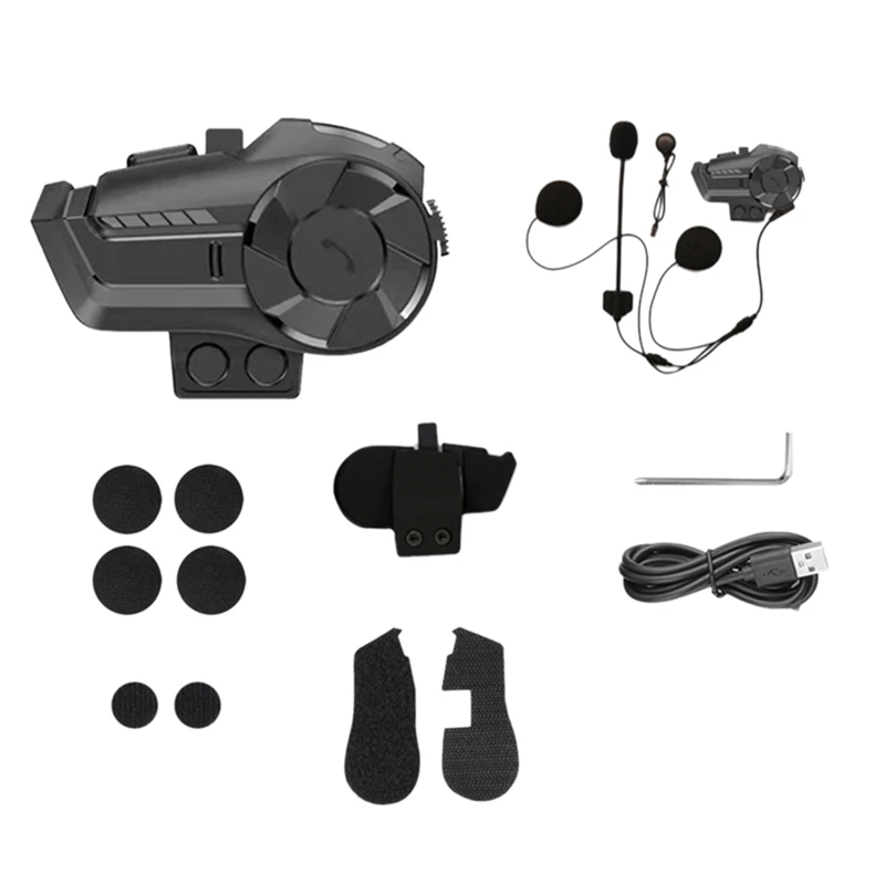 Motorcycle 800M Bluetooth Helmet Intercom 2 Rider Pairing Interphone Headset With DSP CNC Noise Reduction Function
Motorcycle 800M Bluetooth Helmet Intercom 2 Rider Pairing Interphone Headset With DSP CNC Noise Reduction Function