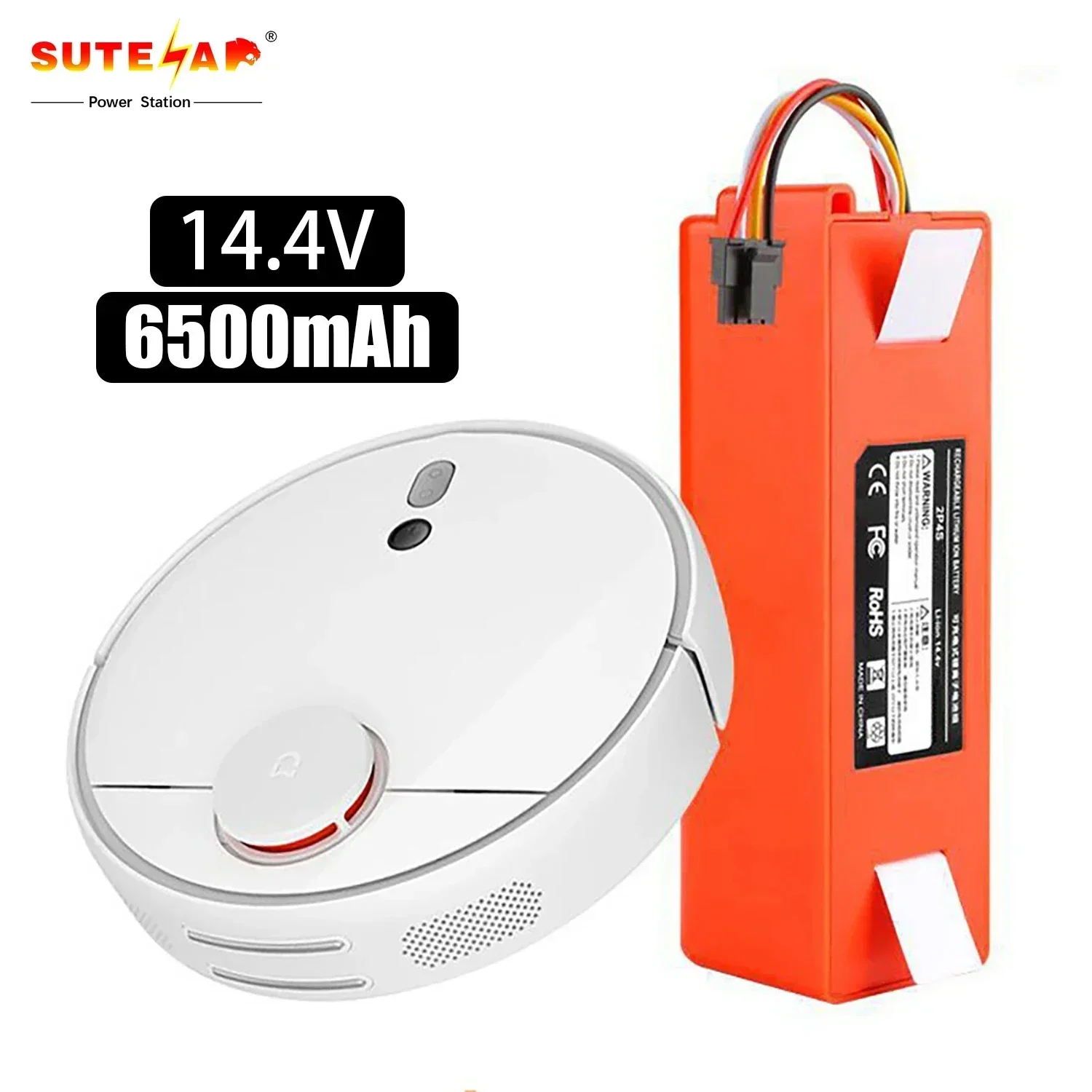 XM-S50 14.4V 6500mAh Xiaomi Robotic Vacuum Replacement Battery 18650 Battery for Xiaomi Roborock S55 S60 S65 S50 S51 S5 MAX S6
XM-S50 14.4V 6500mAh Xiaomi Robotic Vacuum Replacement Battery 18650 Battery for Xiaomi Roborock S55 S60 S65 S50 S51 S5 MAX S6