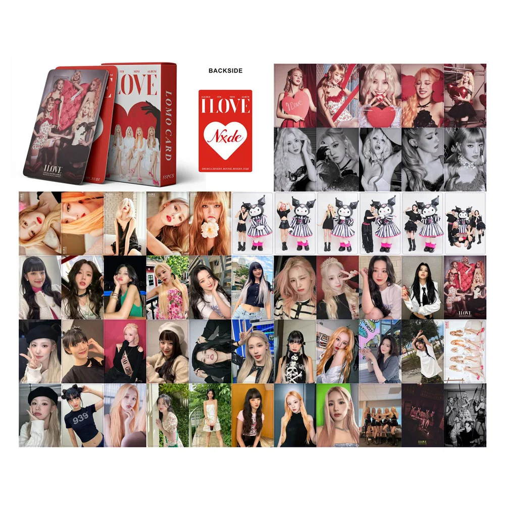 Kpop 55pcs Gidle I love Box Card Photocard LOMO Card Postcard Gift Fans Collection
Kpop 55pcs Gidle I love Box Card Photocard LOMO Card Postcard Gift Fans Collection