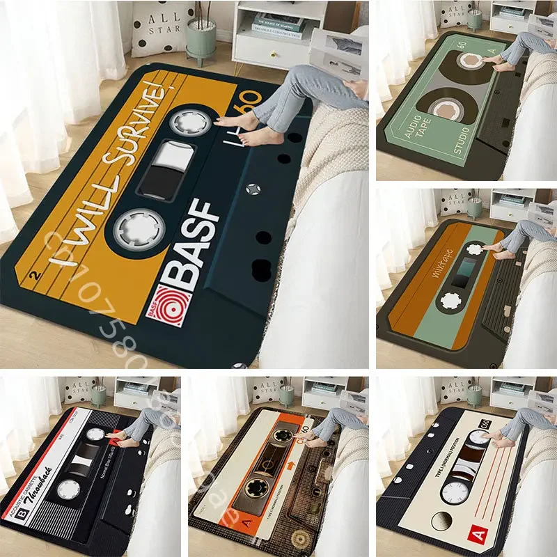 Cassette Tape Print Mat Bedroom Carpet INS Style Living Room Sofa Area Floor Decoration Household Anti-skid Doormat Bathroom Rug
Cassette Tape Print Mat Bedroom Carpet INS Style Living Room Sofa Area Floor Decoration Household Anti-skid Doormat Bathroom Rug