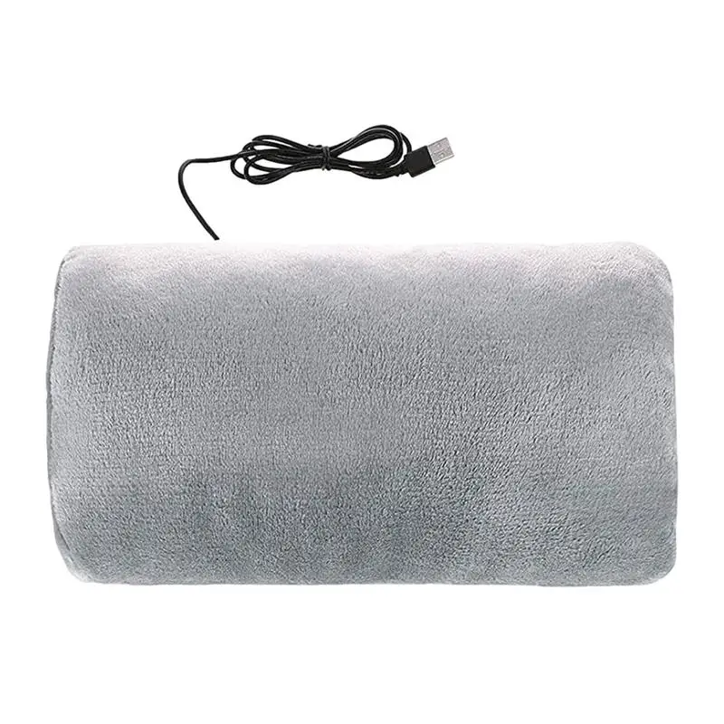 

Грелка для рук с подогревом, портативная электрическая грелка с USB-зарядкой и защитой от холода, фланелевая графиновая теплая подушка, зимняя подушка для сна