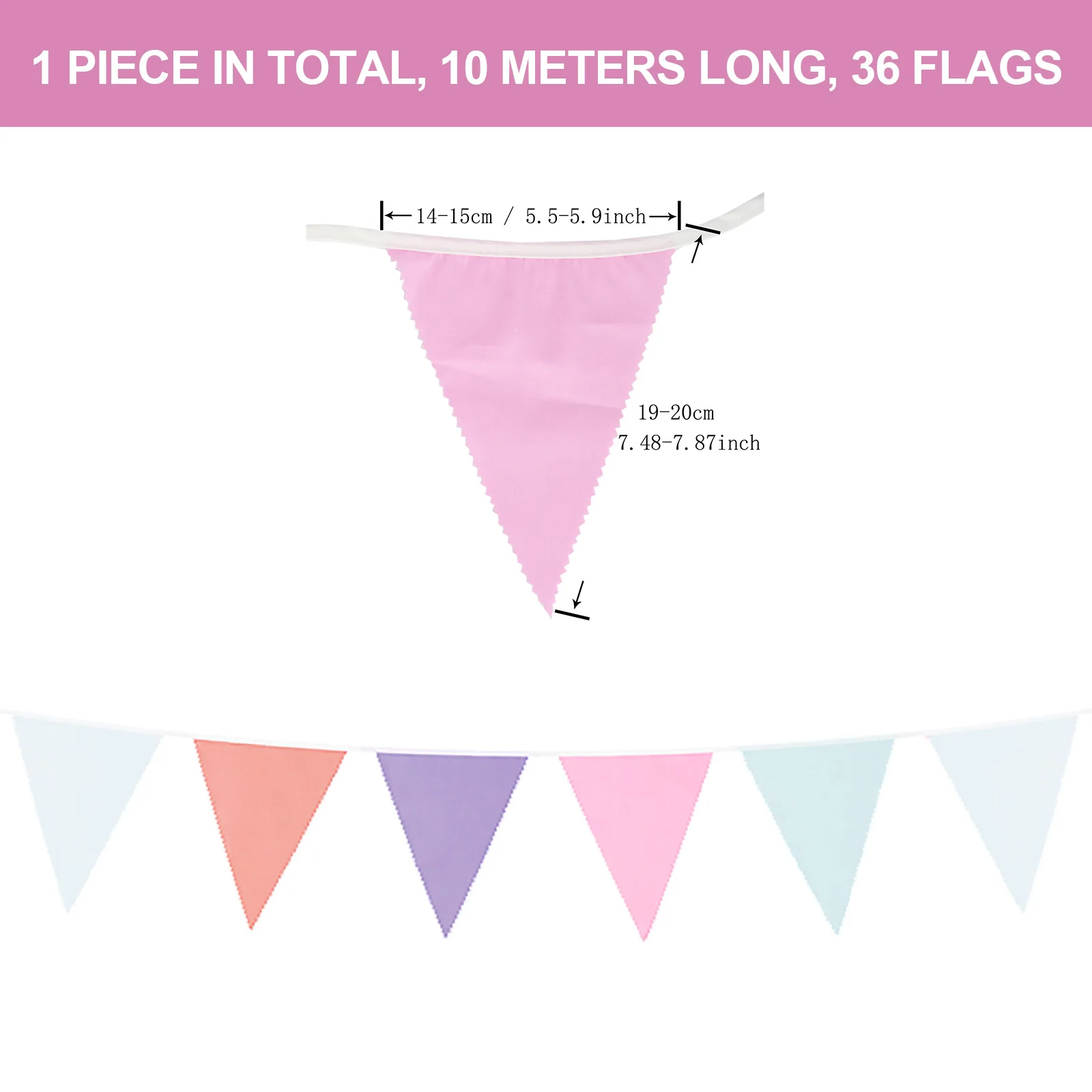 1pc Colored Fabric Bunting Banner Pennant Birthday Bunting Banner Wall Hanging Wedding Party Garland Baby Shower Home Decor
1pc Colored Fabric Bunting Banner Pennant Birthday Bunting Banner Wall Hanging Wedding Party Garland Baby Shower Home Decor