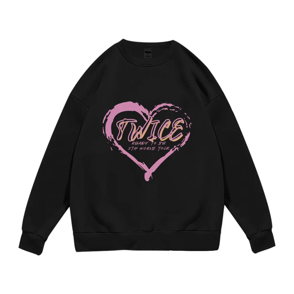 

Twice Sweatshirt 5th World Tour Ready To Be Women Men Fashion Kpop Hoodie Autumn Warm Fleece Pullovers Streetwear Y2k Clothes