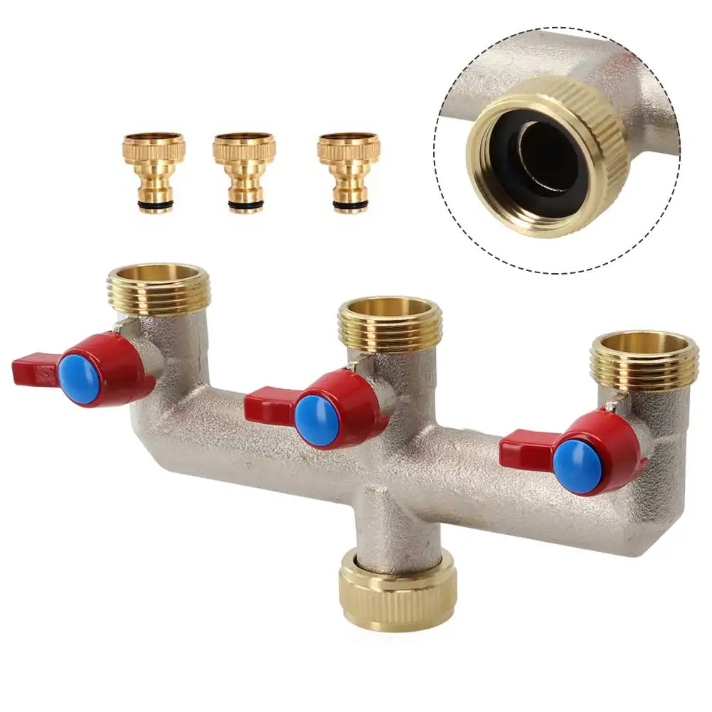 Durable 3/4 Water Distributor Brass Hose Connector – 3 way Faucet Distributor for Efficient Irrigation in Lawn & Garden
Durable 3/4 Water Distributor Brass Hose Connector – 3 way Faucet Distributor for Efficient Irrigation in Lawn & Garden