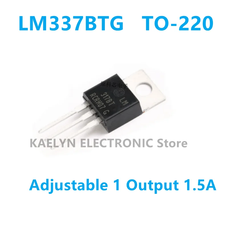 

10PCS/LOT LM337BTG LM337 Linear Voltage Regulator IC Negative Adjustable 1 Output 1.5A TO-220