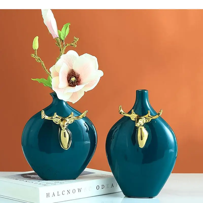Gold Plated Deer Decorative Ceramic Vase European Creative Flower Pots Floral Arrangement Modern Decor Vases Desk Decoration
Gold Plated Deer Decorative Ceramic Vase European Creative Flower Pots Floral Arrangement Modern Decor Vases Desk Decoration