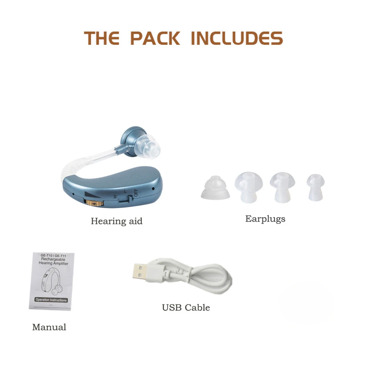 Generic 2022 Rechargeable Hearing Aid Mini Device Ear Hearing Aids