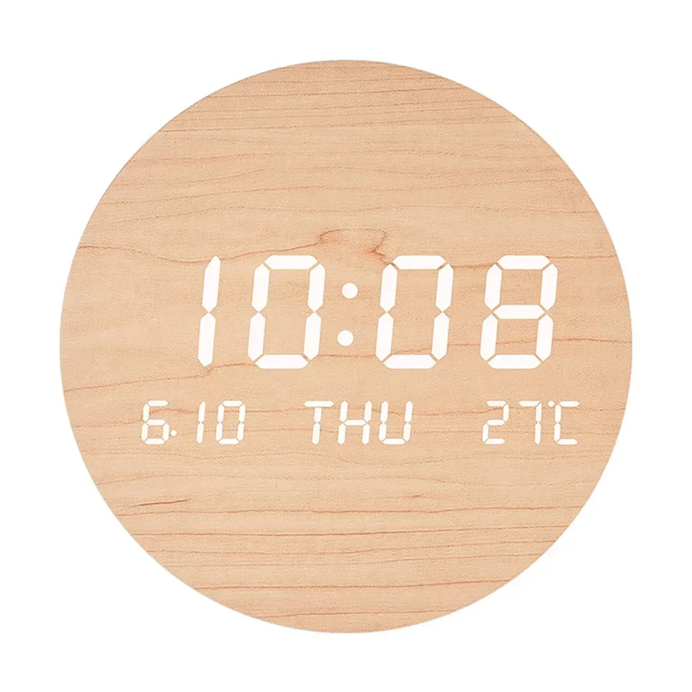 

Настенные цифровые часы, Многофункциональный Будильник с функцией измерения температуры, тишины, для гостиной, спальни, комнаты, даты