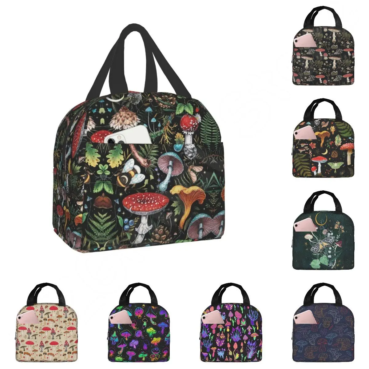 Lunch Bag for Women Men Mushroom Art Reusable Insulated Cooler Lunch Tote Box Cute Funny Container Lunch Holder Portable Bag
Lunch Bag for Women Men Mushroom Art Reusable Insulated Cooler Lunch Tote Box Cute Funny Container Lunch Holder Portable Bag