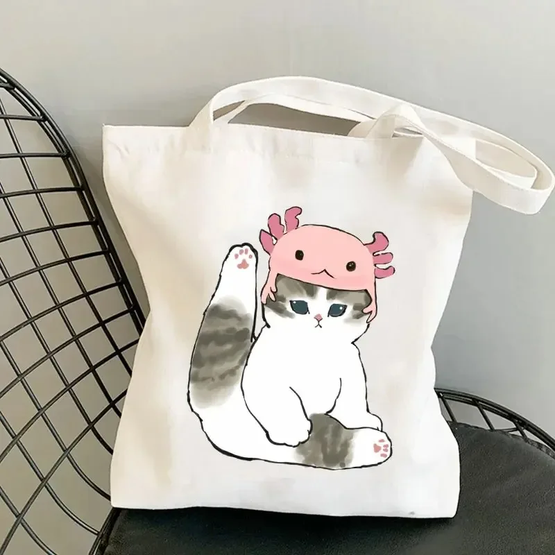Cute Cat Print Tote Bag - Large Capacity Shopping Bag 14 Sb6cd96df23a8440eb058cad008e26bb1V