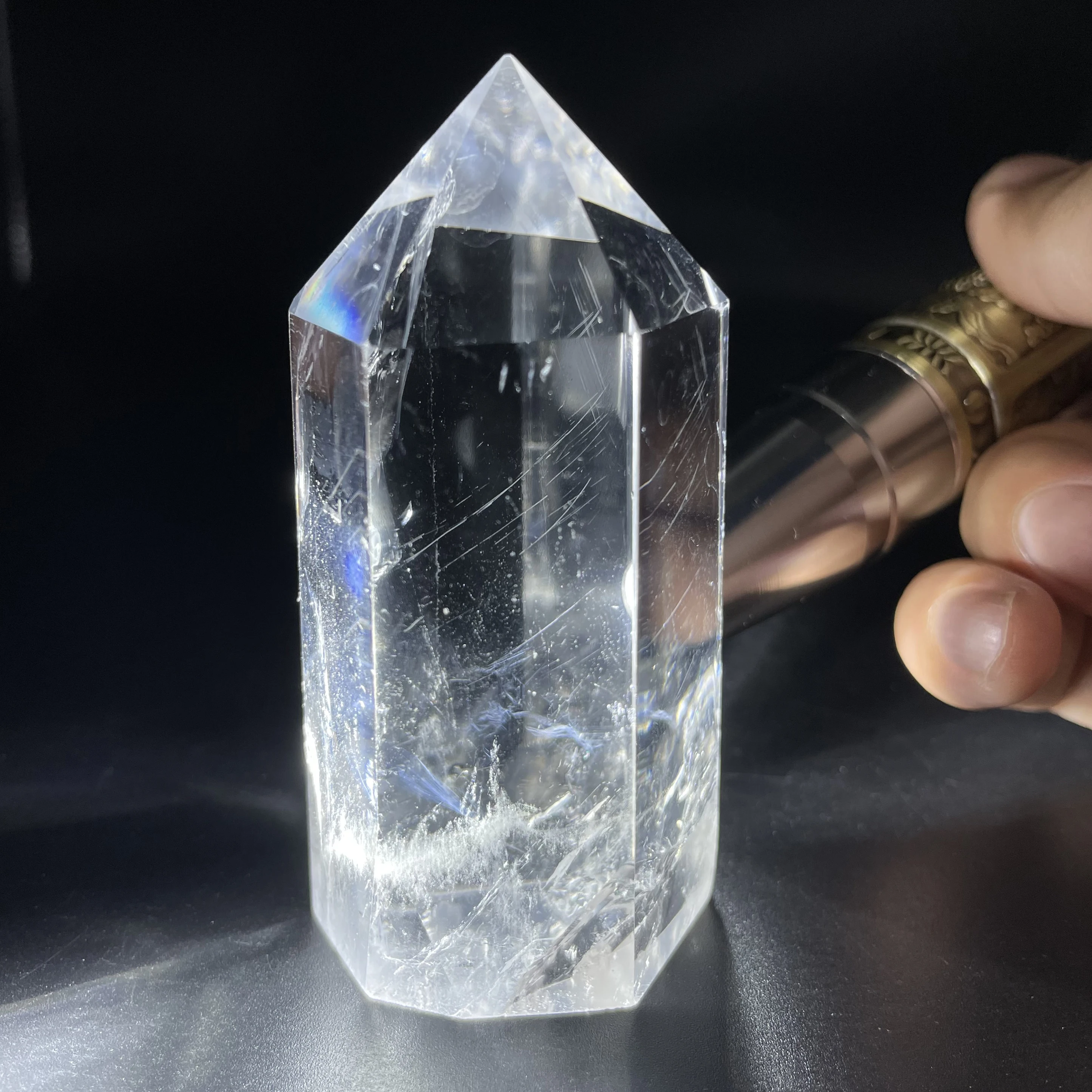 

174g Natural Angel Wings Clear Quartz Point White Crystal Tower Polished Wand Healing Gift Reiki Obelisk Feng Shui Decor Y692