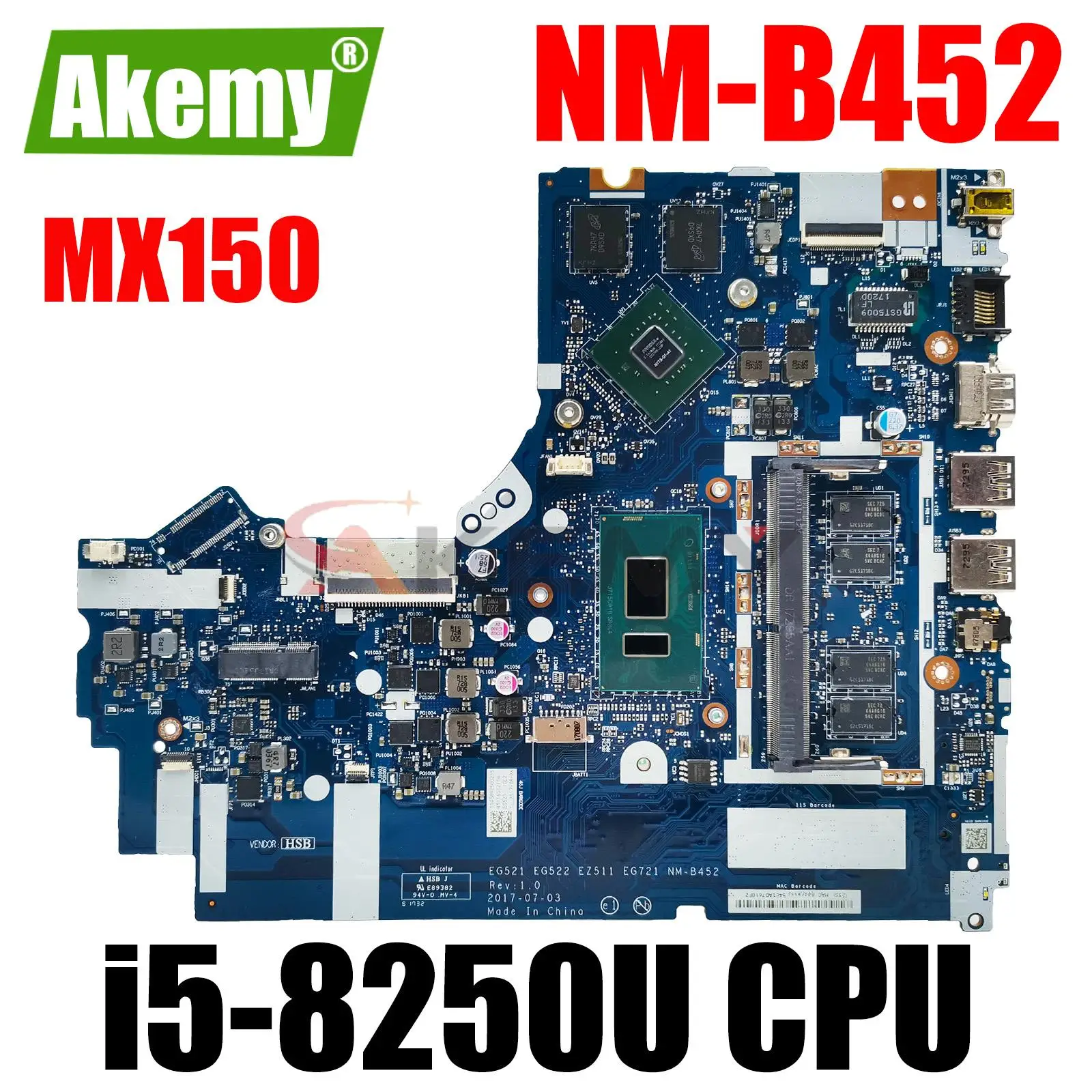 NM-B452 5B20P99233 для Lenovo Ideapad 330-15IKB 320-15IKB 520-15IKB материнская плата для ноутбука со стандартным процессором 4 Гб ОЗУ DDR4 MX150 GPU
NM-B452 5B20P99233 для Lenovo Ideapad 330-15IKB 320-15IKB 520-15IKB материнская плата для ноутбука со стандартным процессором 4 Гб ОЗУ DDR4 MX150 GPU