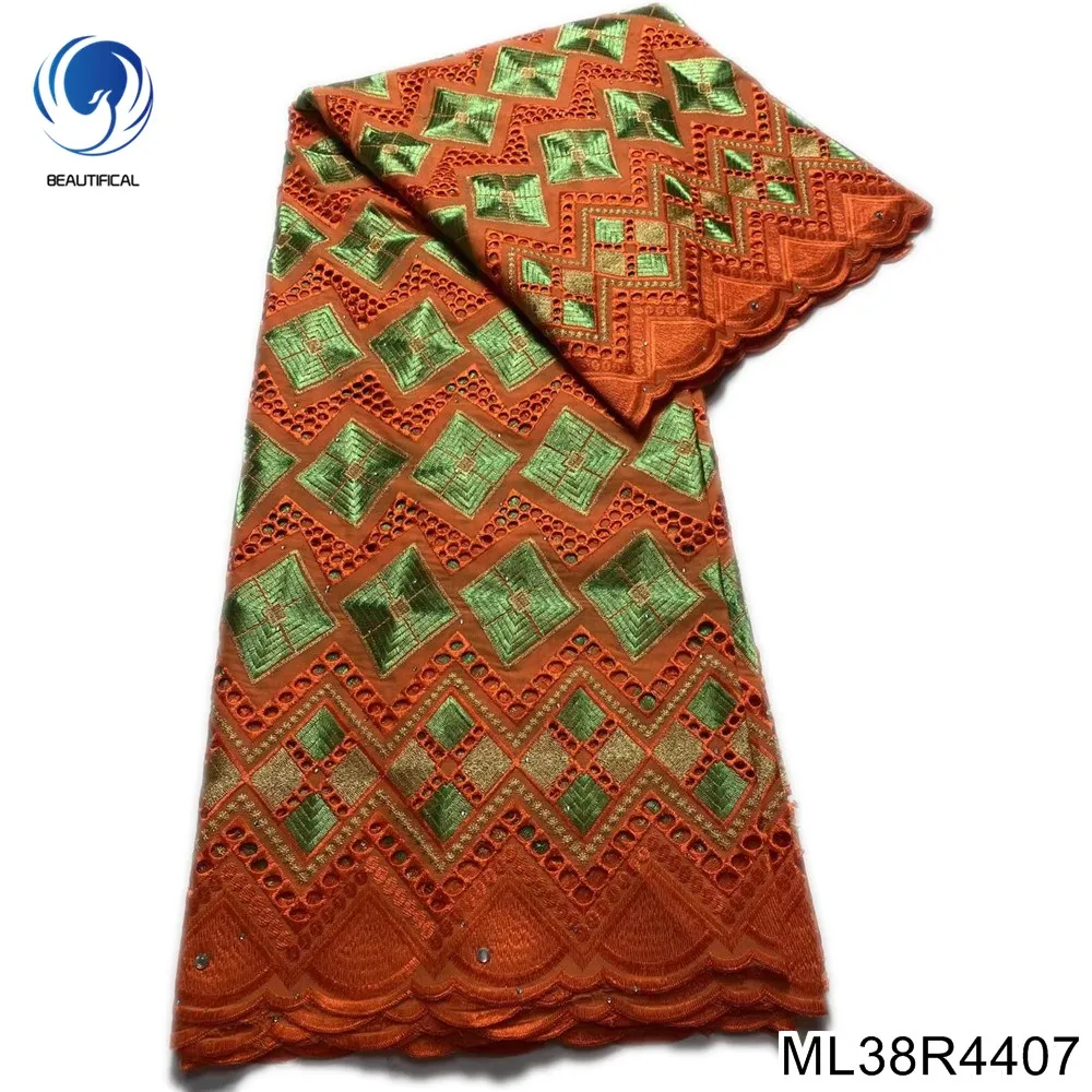 African orange lace fabric 2022 high quality swiss voile lace 5 yards cotton Nigerian lace fabric for wedding dress ML38R44
African orange lace fabric 2022 high quality swiss voile lace 5 yards cotton Nigerian lace fabric for wedding dress ML38R44
