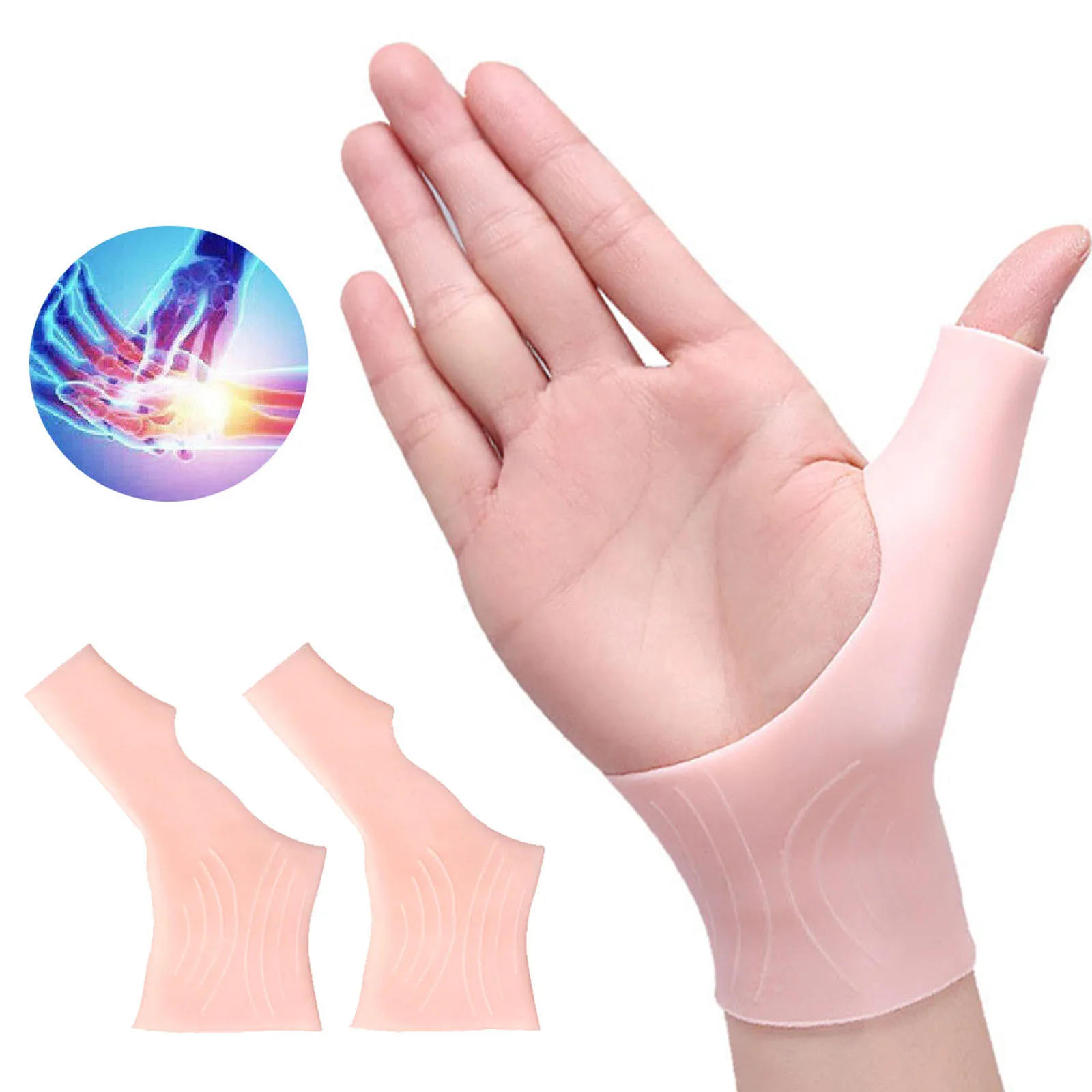 Therapy Silicone Gloves for Wrist Thumb Support 2Pcs Gel Arthritis Pressure Corrector Carpal Tendonitis Protection Gloves
Therapy Silicone Gloves for Wrist Thumb Support 2Pcs Gel Arthritis Pressure Corrector Carpal Tendonitis Protection Gloves