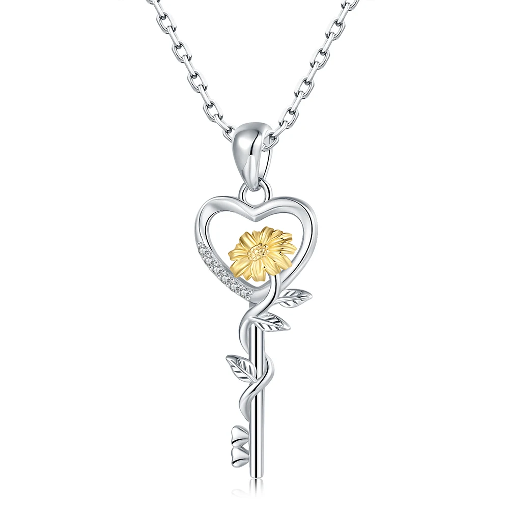 925 Sterling Silver Sunflower Key You are My Sunshine Necklace With Zircon Pendant Jewelry Birthday Gifts For Women Mom Wife
925 Sterling Silver Sunflower Key You are My Sunshine Necklace With Zircon Pendant Jewelry Birthday Gifts For Women Mom Wife