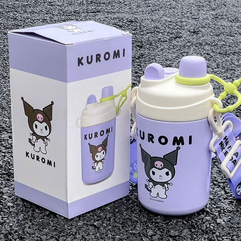 

Sanrios аниме Kuromi Cinnamoroll термос Милая моя мелодия почтовый мультфильм Удобная Студенческая чашка для воды кофейная кружка соломенная чашка подарок