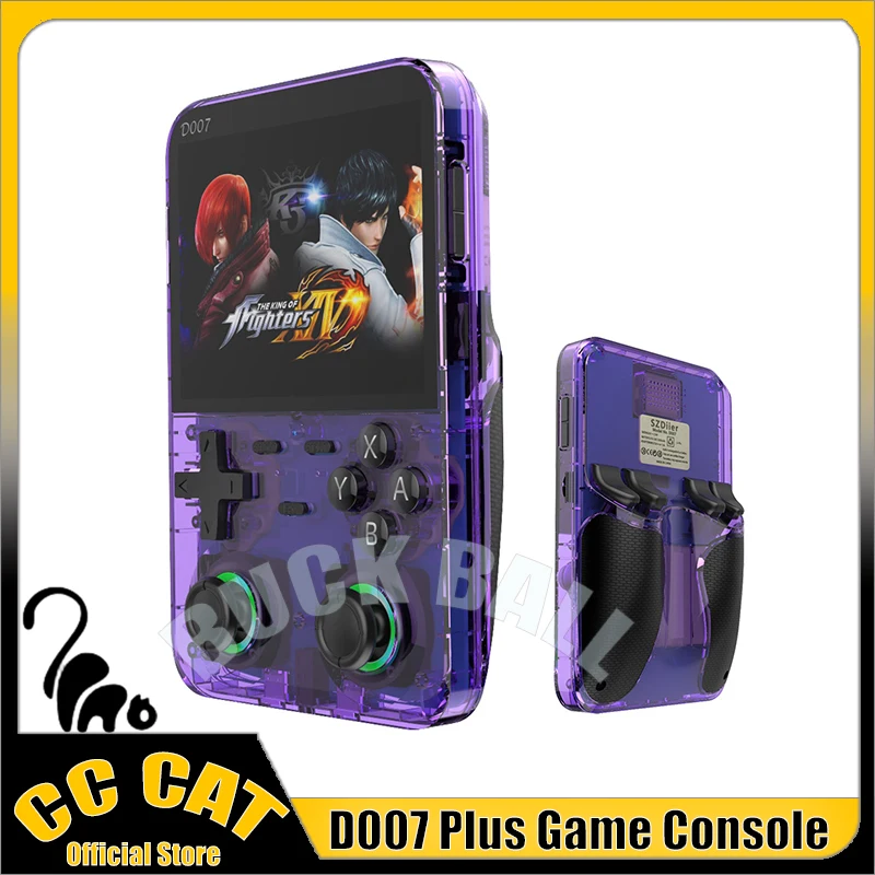 

Портативная игровая консоль D007 Plus, портативные игровые плееры с 3,5 дюймовым IPS экраном, двойной джойстик, 10000 + Игровые Ретро устройства, портативные игры