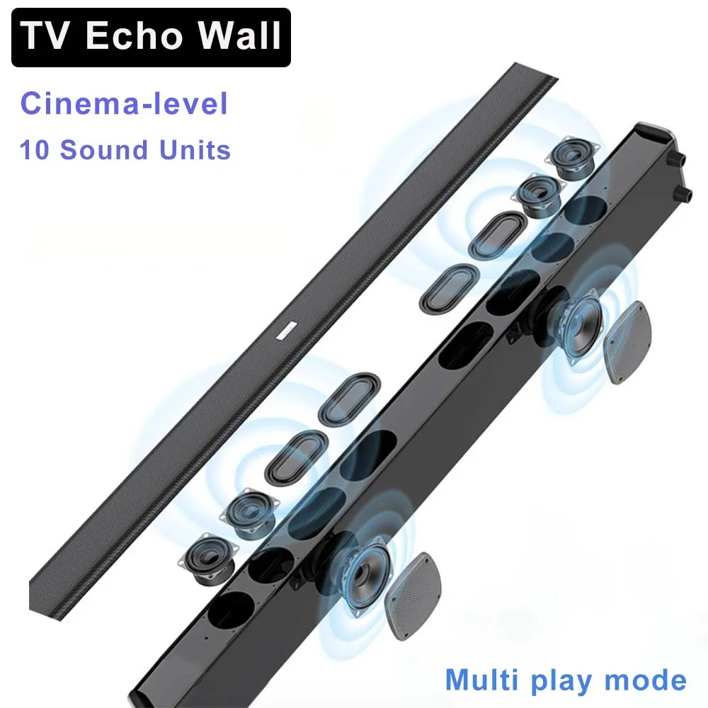 

Home Theater Echo Wall TV Soundbar 99cm Length with Double Subwoofer Cinema Bluetooth Soundbox Multi-function Audio Speaker