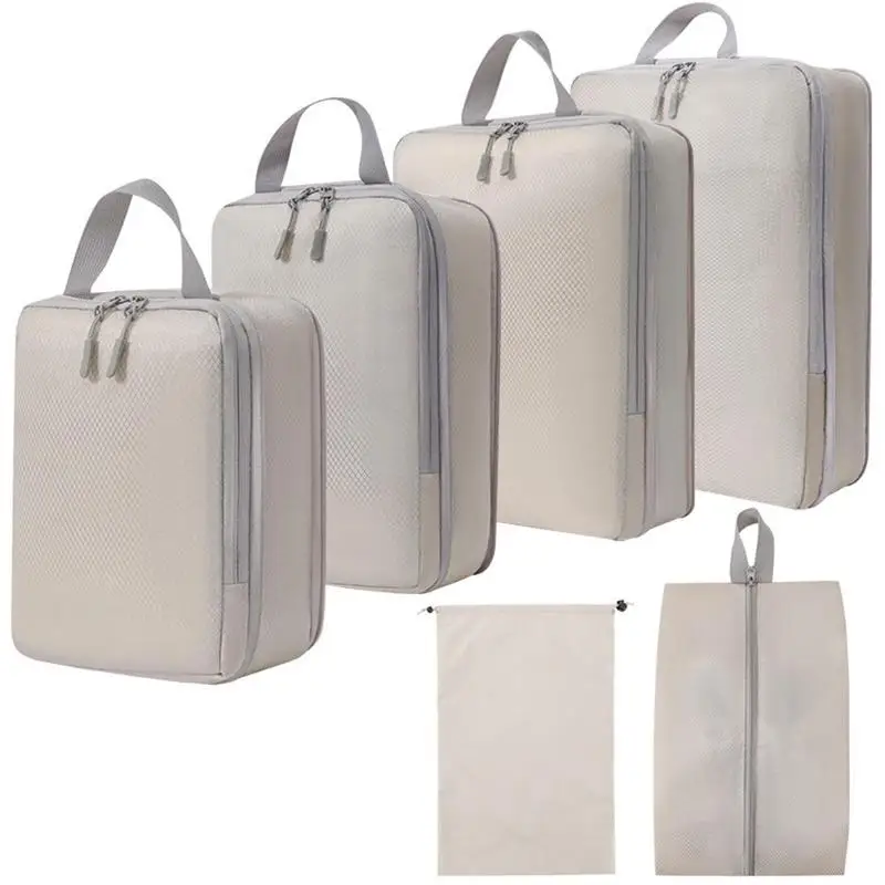 Travel Storage Bags For Luggage 6 Pcs Compression Travel Organiser Double-stitched Zipper And Reinforced Handle Suitcase
Travel Storage Bags For Luggage 6 Pcs Compression Travel Organiser Double-stitched Zipper And Reinforced Handle Suitcase