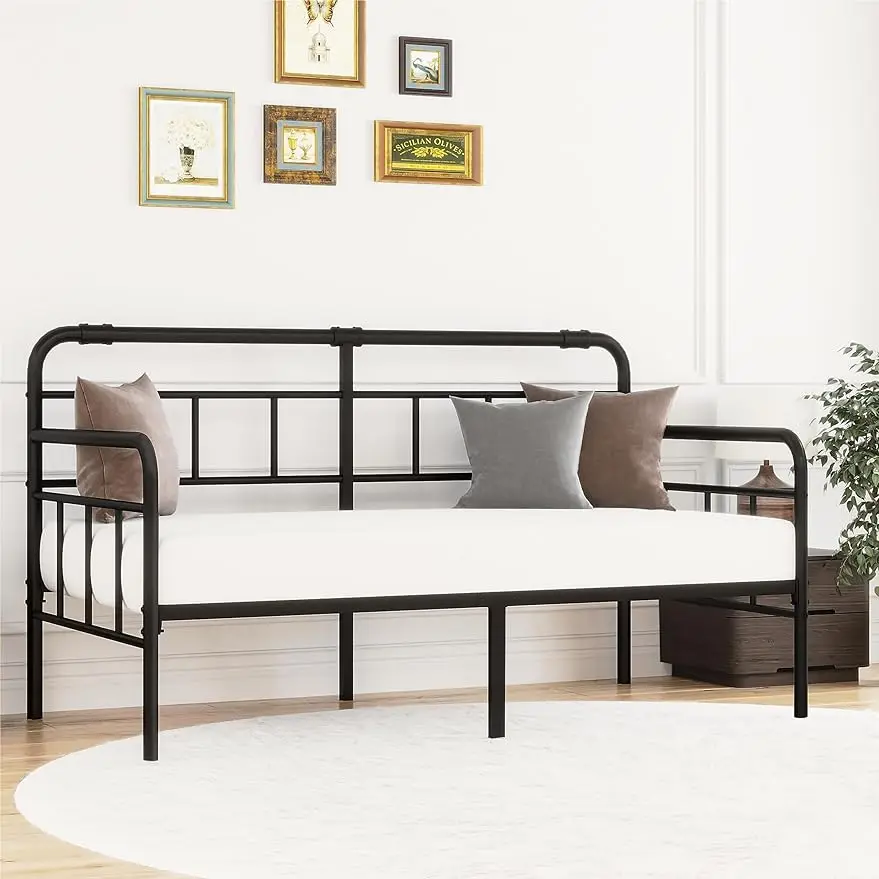 Daybed-Metal-Twin-Bed-frame-with спинка кровати в современном стиле, прочная основа для матраса со стальными рейками, Черная
Daybed-Metal-Twin-Bed-frame-with спинка кровати в современном стиле, прочная основа для матраса со стальными рейками, Черная