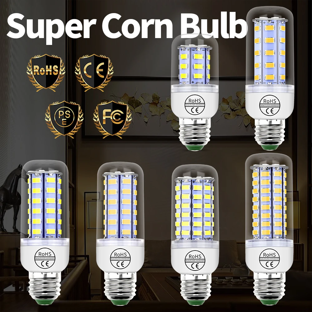 

220V LED Corn Bulb E27 Lamp E14 Light GU10 Bombillas B22 Ampoule G9 LED Chandeliers 240V Lampada 3W 5W 7W 9W 12W 15W For Home