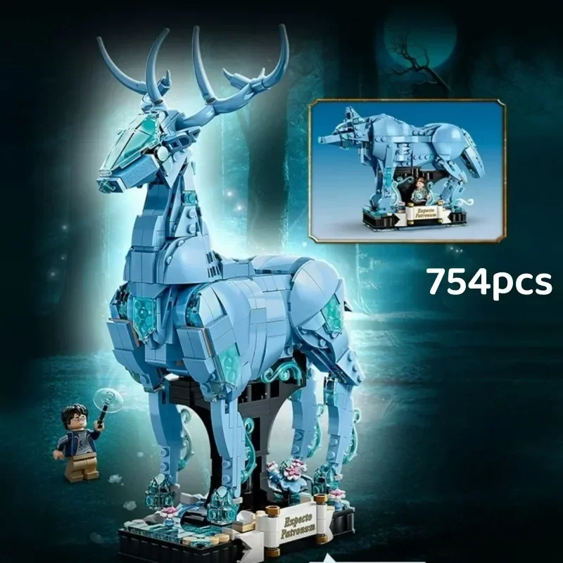 

New Film Buck Deer Guardian God Wild Wolf Building Blocks 76414 Magic Movies Series Monsters Bricks Model Assembled Toy Kid Gift