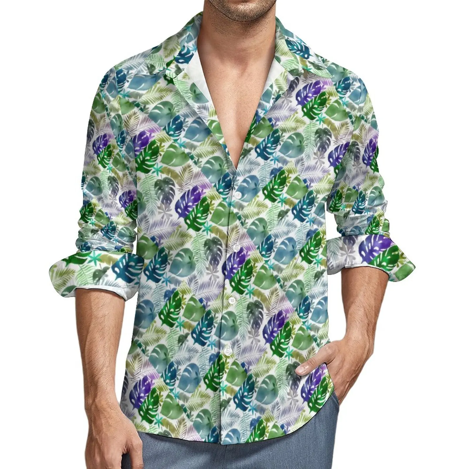 Purple Tropical Stylish Casual Shirt Man Palm Leaves Shirt Autumn Trendy Blouses Long Sleeve Graphic Oversize Clothes
Purple Tropical Stylish Casual Shirt Man Palm Leaves Shirt Autumn Trendy Blouses Long Sleeve Graphic Oversize Clothes