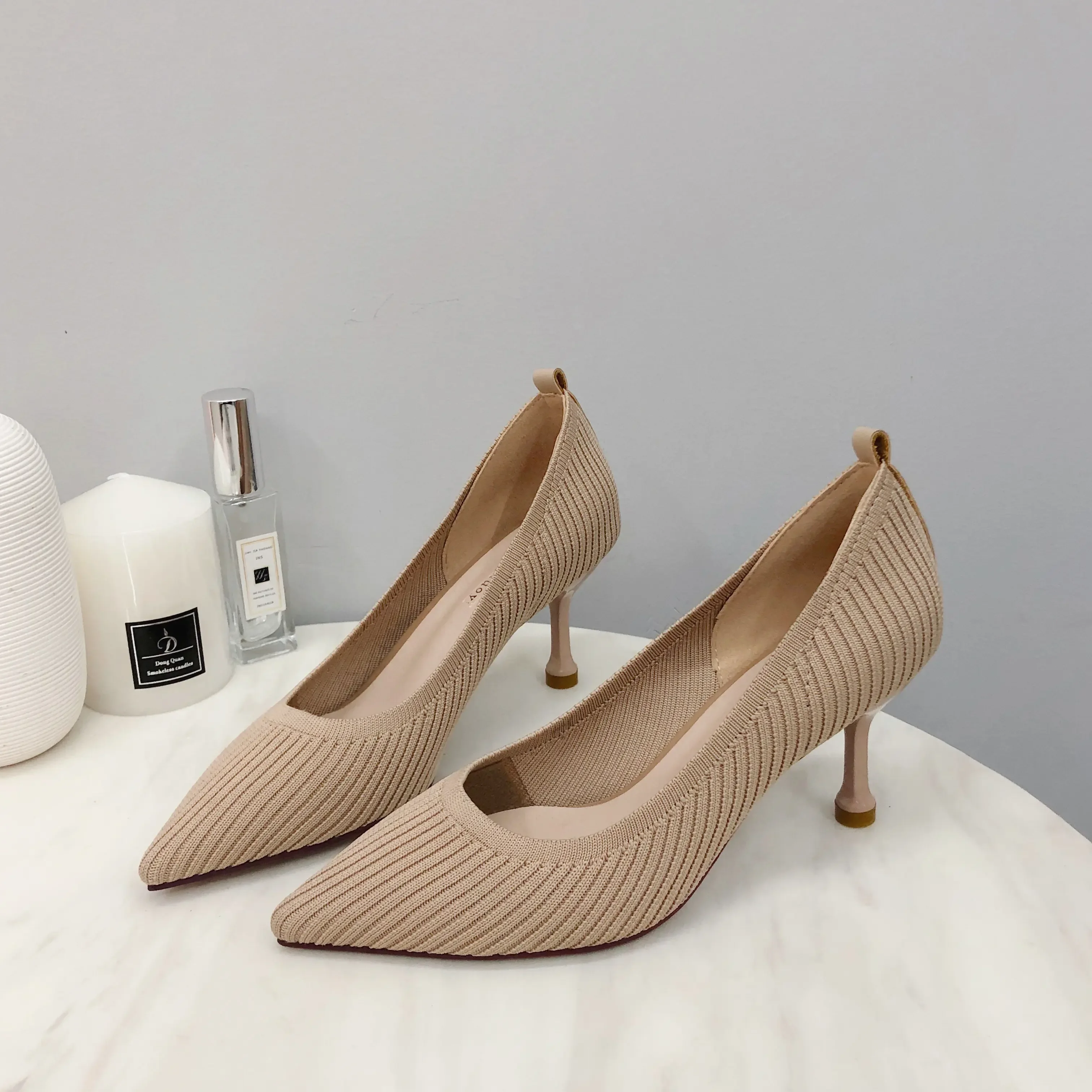 

High Heels Breathable Four Seasons Women's Shoes Sexy Temperament Commute Elegant Fashion Ladies Banquet Stiletto Shoes