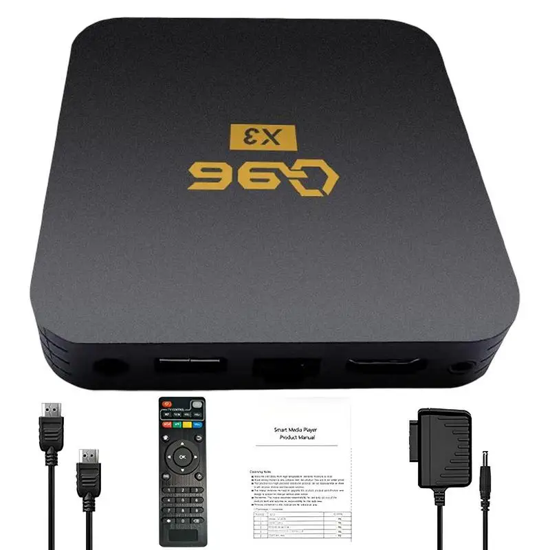 Q96 X3 Home Theater 6K HDR 2.4G WiFi UHD Smart TV BoxAndroid 13 Set Top Box Q96 X3 Media Player UHD H.265 2.4G WiFi Set Top Box
Q96 X3 Home Theater 6K HDR 2.4G WiFi UHD Smart TV BoxAndroid 13 Set Top Box Q96 X3 Media Player UHD H.265 2.4G WiFi Set Top Box