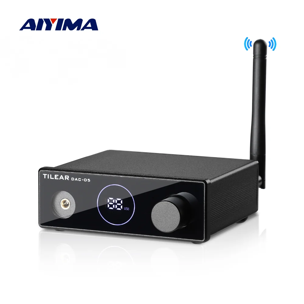

AIYIMA CSR8675 Bluetooth Receiver Decoder ES9038 DAC APTX-HD LDAC HIFI Decoder Headphone Amplifier Coaxial Optical 24 Bit 192Khz