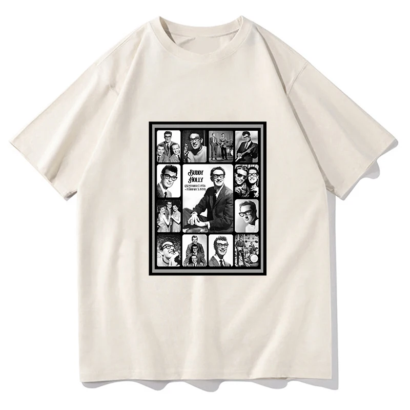 Buddy Holly Print T-Shirt Hip Hop Street Style Harajuku TShirt Men's Summer Short Sleeve Tee-Shirt Cotton High Quality T Shirts
Buddy Holly Print T-Shirt Hip Hop Street Style Harajuku TShirt Men's Summer Short Sleeve Tee-Shirt Cotton High Quality T Shirts