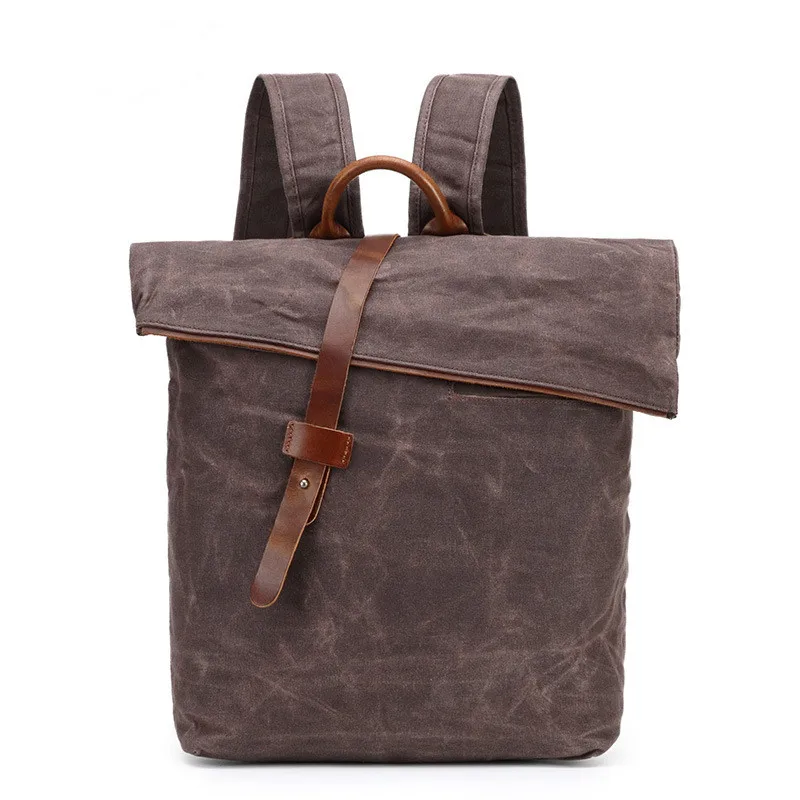 Vintage Wax Canvas Backpack Men Student School Bags Simple Durable Waterproof Male Shoulder Travel Rucksack College Schoolbag
Vintage Wax Canvas Backpack Men Student School Bags Simple Durable Waterproof Male Shoulder Travel Rucksack College Schoolbag