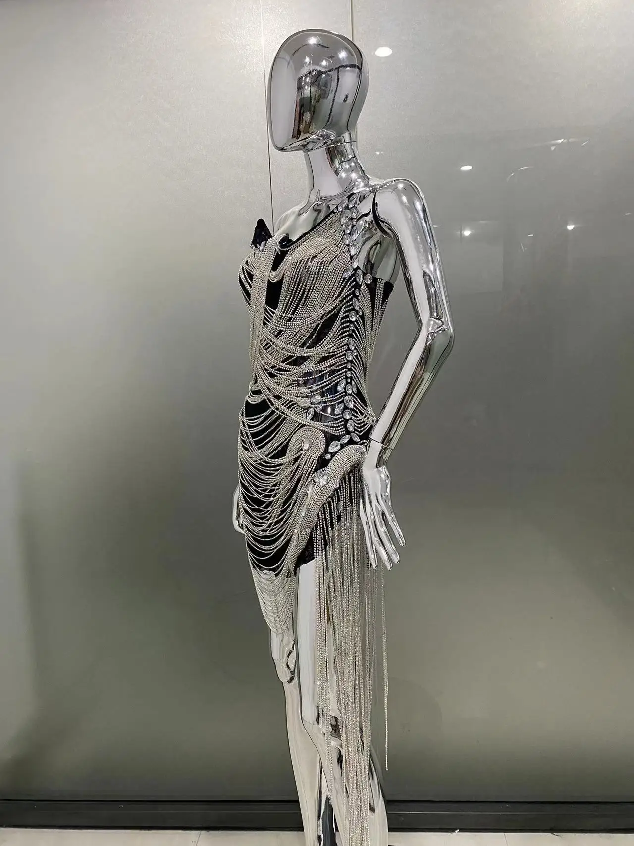 Customized New Arrival Women Sexy Strapless Mesh See Through Bodycon Mini Dress Diamond Chain Fashion Birthday Party Performance 7 Mallzona Sb6dd1856a8b349068513c457a06925a0H Customized New Arrival Women Sexy Strapless Mesh See Through Bodycon Mini Dress Diamond Chain Fashion Birthday Party Performance Mallzona