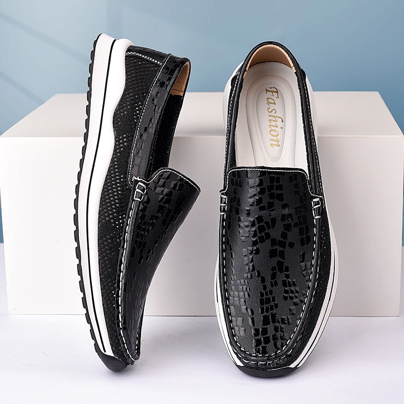 Breathable Men Casual Shoes Genuine Leather Mens Loafers Lightweight Mocasines Slip-On Summer Flats Hollow Out Man Driving Shoes
Breathable Men Casual Shoes Genuine Leather Mens Loafers Lightweight Mocasines Slip-On Summer Flats Hollow Out Man Driving Shoes