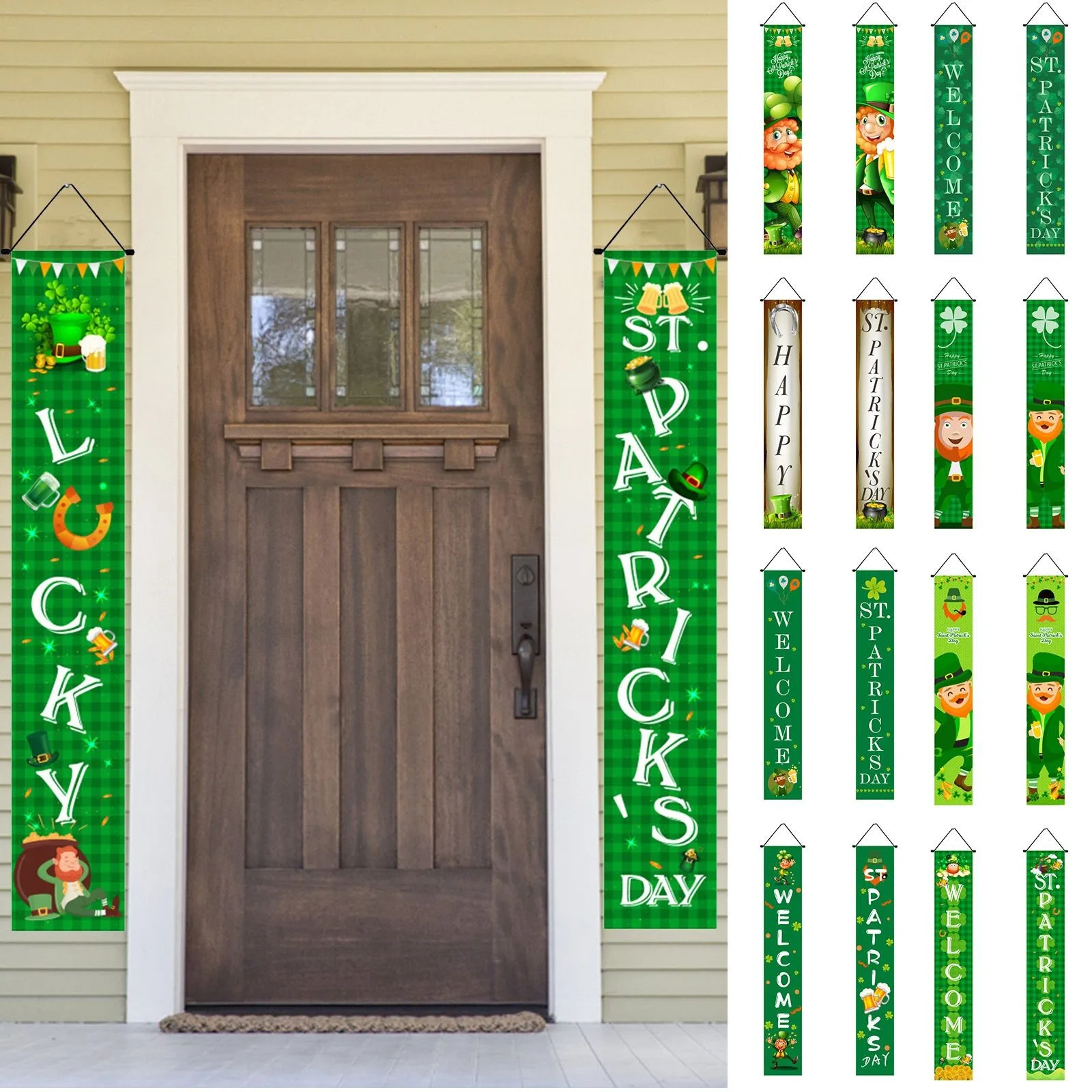 2023 г., украшение для дверей на праздник св. Патрикса, флаг св. Патрикса, парные украшения для дверей на ирландский день 
2023 г., украшение для дверей на праздник св. Патрикса, флаг св. Патрикса, парные украшения для дверей на ирландский день