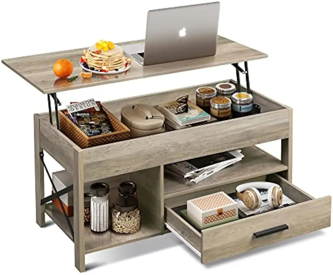 Lift Top Coffee Table for Living Room,Coffee Table with Storage,Hidden Compartment and Metal Frame
Lift Top Coffee Table for Living Room,Coffee Table with Storage,Hidden Compartment and Metal Frame