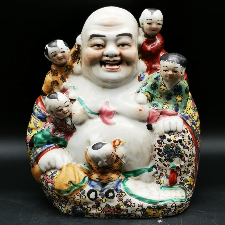 20.5 cm */ Delicate Chinese Colorful Porcelain Buddha and Lovely Children Auspicious Statue buddha statue
20.5 cm */ Delicate Chinese Colorful Porcelain Buddha and Lovely Children Auspicious Statue buddha statue