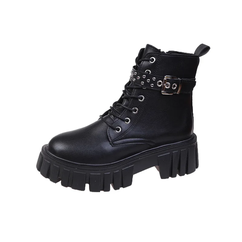 English Style Motorcycle Black Ankle Boots for Women Autumn Winter Metal Buckle Platform Boots Female Fashion Casual Shoes Lady
English Style Motorcycle Black Ankle Boots for Women Autumn Winter Metal Buckle Platform Boots Female Fashion Casual Shoes Lady