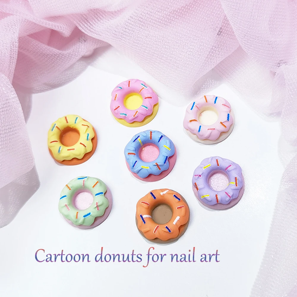10pcs Cartoon Doughnut Resin Nail Art Charm 3D Cute Bear Flower Bunny Donut Mixed Shape Nail Decoration Kawaii Nail Accesoires
10pcs Cartoon Doughnut Resin Nail Art Charm 3D Cute Bear Flower Bunny Donut Mixed Shape Nail Decoration Kawaii Nail Accesoires
