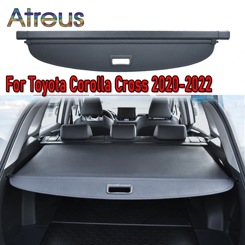 

1set Trunk Parcel Shelf Cover for Toyota Corolla Cross 2020 2021 2022 Retractable Rear Racks Spacer Curtain Accessories