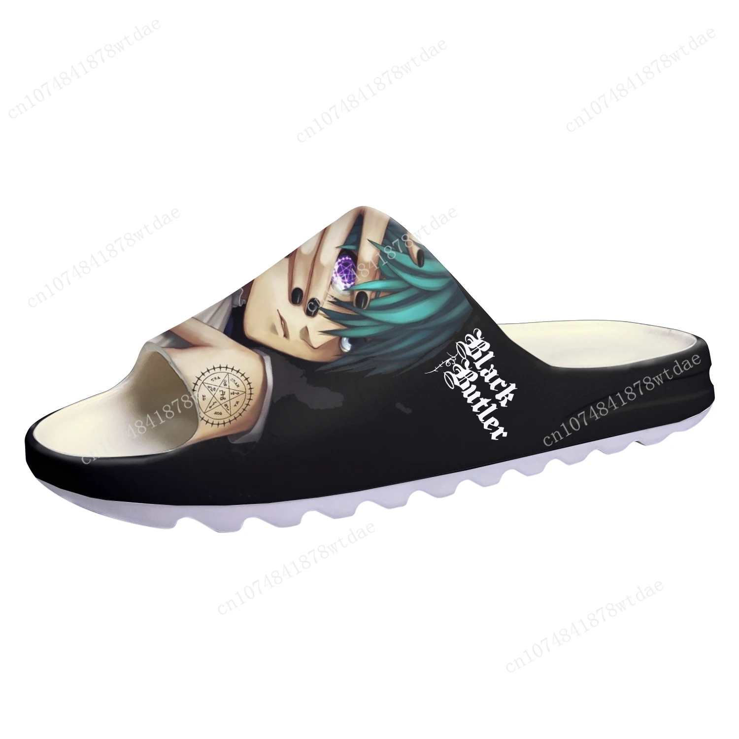 

Black Butler Soft Sole Sllipers Saitama Mens Womens Teenager Home Clogs Anime Step In Water Shoes on Shit Customize Sandals