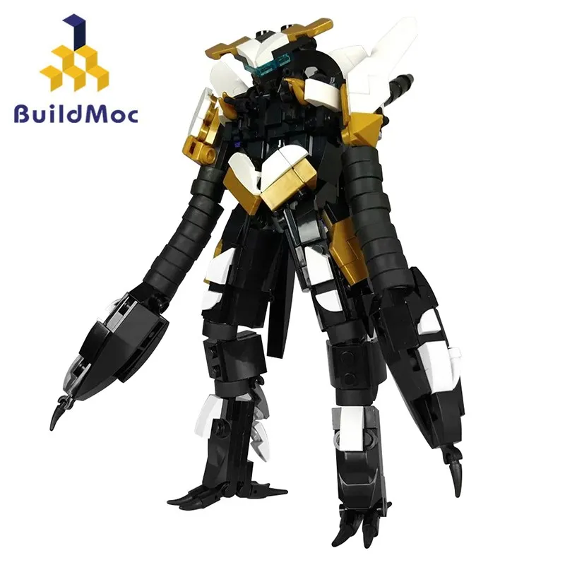 

Buildmoc, великолепный робот, пригрунтованные фигурки героев, набор строительных блоков MOC, Наборы игрушек для детей, подарки для мальчиков, игрушки, 481 деталей, кирпичи