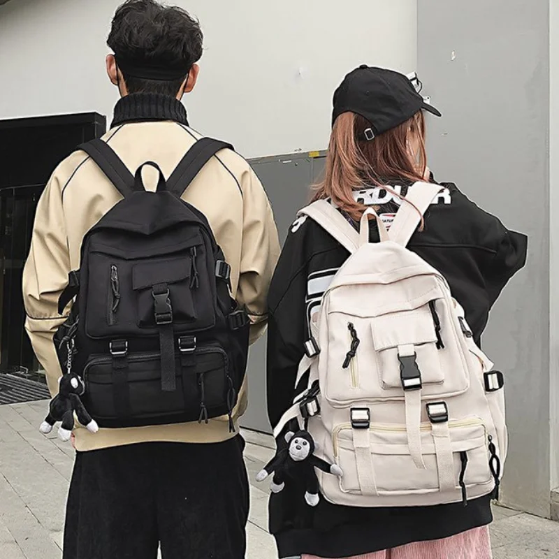 Preppy Style Black Backpack Unisex Women Men Backpack Nylon Waterproof Multi-Pocket Design Mochilas Teenagers Shoulder Bag
Preppy Style Black Backpack Unisex Women Men Backpack Nylon Waterproof Multi-Pocket Design Mochilas Teenagers Shoulder Bag