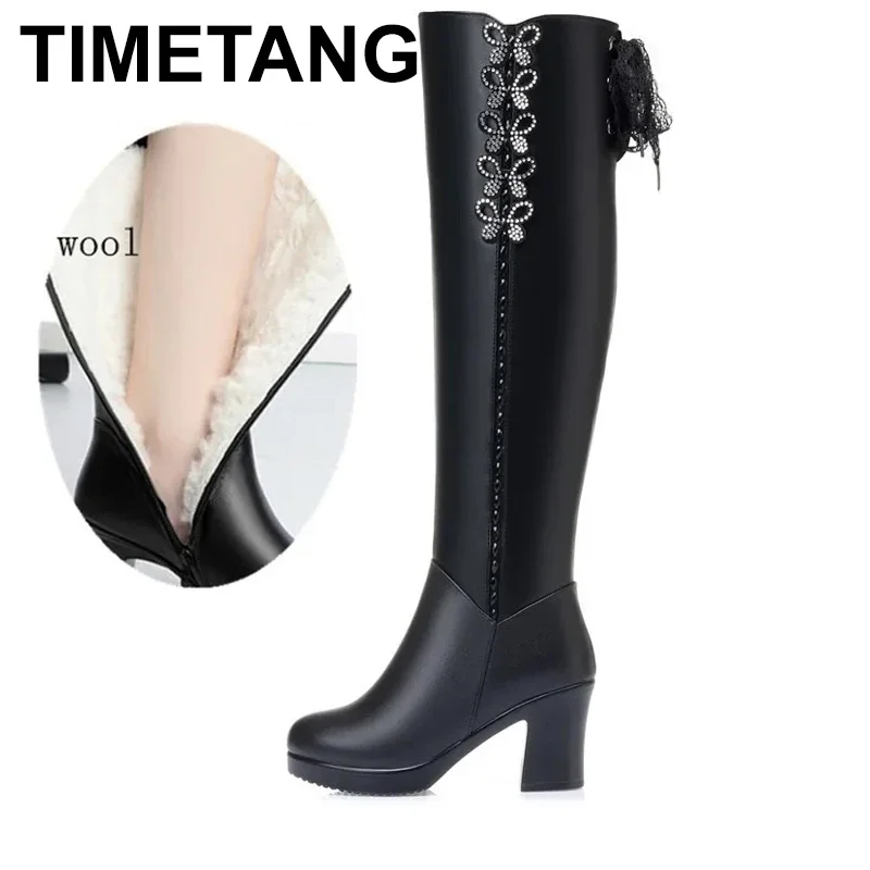 Thigh High Boots Women Winter Genuine Leather High Heel Fashion Women Over The Knee Boots Wool Warm Motorcycle Boots Women
Thigh High Boots Women Winter Genuine Leather High Heel Fashion Women Over The Knee Boots Wool Warm Motorcycle Boots Women
