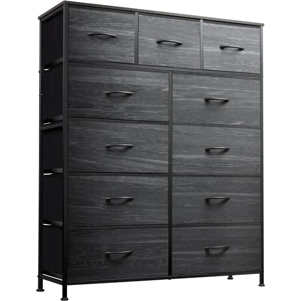 

WLIVE Tall Dresser for Bedroom, Fabric Dresser Storage Tower, Dresser & Chest of Drawers Organizer Unit with 11 Drawers,