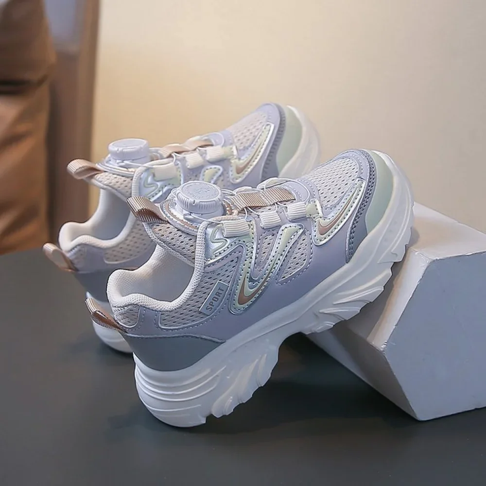 أحذية رياضية من الجلد الصناعي للأطفال موديل 2026، أحذية جري عصرية للمراهقين والأطفال، شبكية وقابلة للتنفس للأولاد والبنات أحذية رياضية من الجلد الصناعي للأطفال موديل 2026، أحذية جري عصرية للمراهقين والأطفال، شبكية وقابلة للتنفس للأولاد والبنات