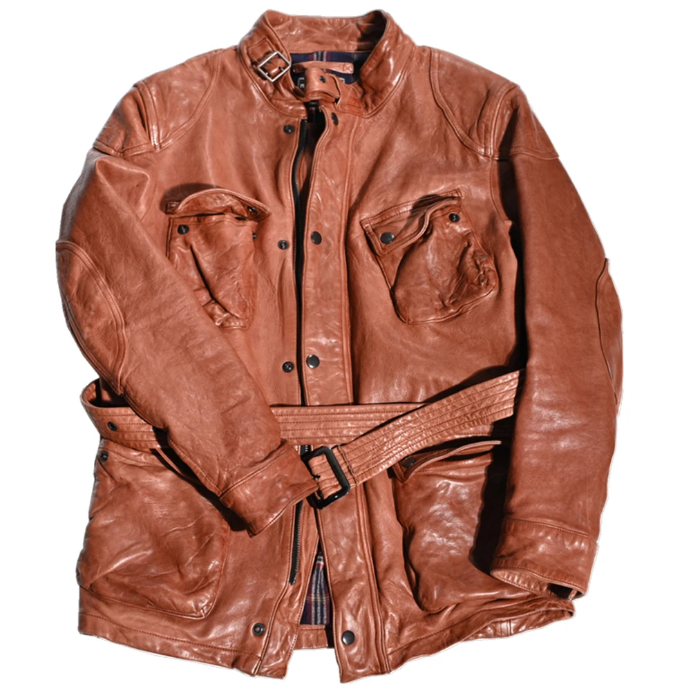 Fashion Genuine Leather Sheepskin Mens Jacket Windcoat Outdoor Winter Long Coat Hunting Man Clothing Brand Trench Coat American
Fashion Genuine Leather Sheepskin Mens Jacket Windcoat Outdoor Winter Long Coat Hunting Man Clothing Brand Trench Coat American